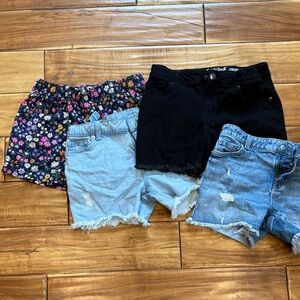 Girls 10-12 large shorts - 4 pairs
